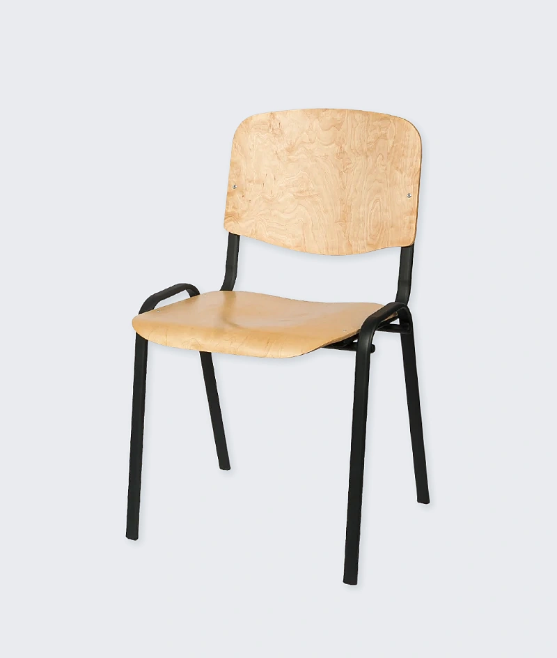 Konferencinė kėdė Iso Wood – natūrali